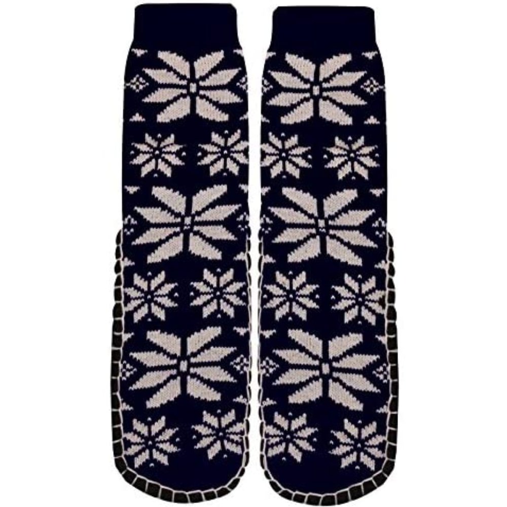 Adults Knitted Slipper Socks with NON-Slip Skids